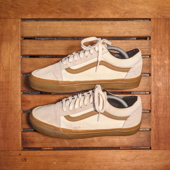 white vans with orange stripe